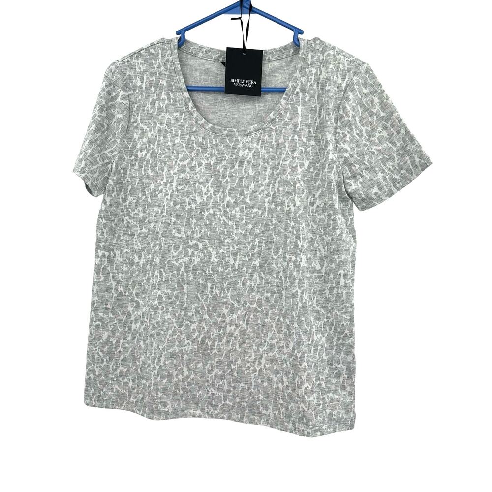 Simply Vera Size Small Shirt Gray Modern Tee‎ Designer Soft Basic Everyday NWT